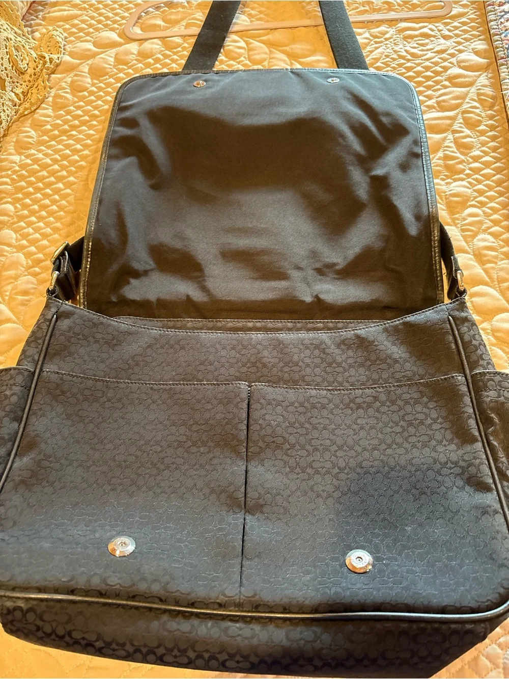 Coach Signature Hudson Commuter Laptop Messenger Bag (Style F77004) men’s unisex